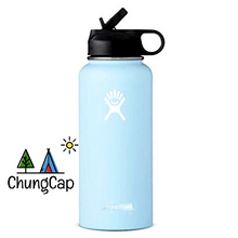 Load image into Gallery viewer, Wide Mouth Water Bottle, Straw Lid - Size & Multiple Colors - 32oz