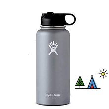 Load image into Gallery viewer, Wide Mouth Water Bottle, Straw Lid - Size & Multiple Colors - 32oz