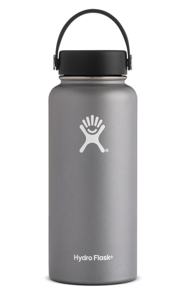 Hydro Flask Water Bottle - Stainless Steel & Vacuum Insulated - Wide Mouth  with Leak Proof Flex Cap - 32 oz