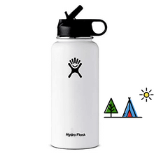 Load image into Gallery viewer, Wide Mouth Water Bottle, Straw Lid - Size &amp; Multiple Colors - 32oz
