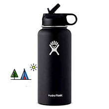 Load image into Gallery viewer, Wide Mouth Water Bottle, Straw Lid - Size &amp; Multiple Colors - 40oz
